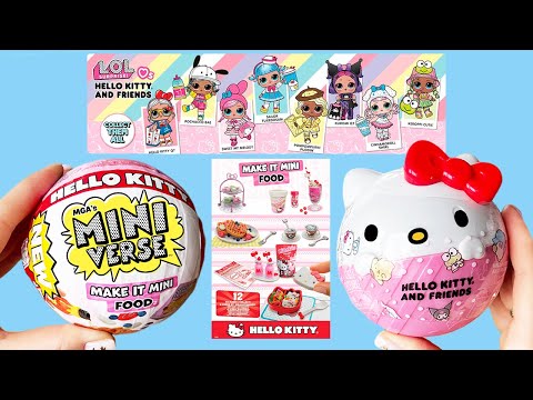 Miniature cooking and MINI food / Mini Verse MGA / Unbox Lol surprise Hello Kitty & Friends