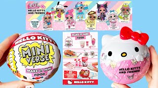 Miniature cooking and MINI food / Mini Verse MGA / Unbox Lol surprise Hello Kitty & Friends