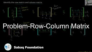 Problem-Row-Column Matrix