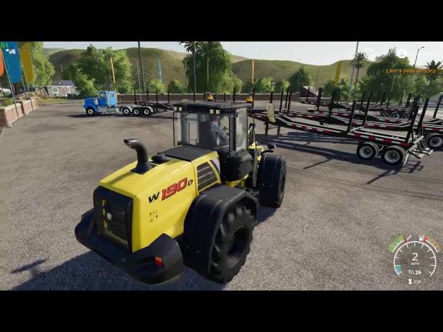 Fs19 Pitts logging Trailer Mod testing