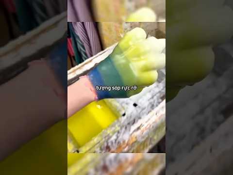 Cậu bé tạo một bức tượng bàn tay bằng sáp nhiều màu sắc 🤩🤩🤩👍🏻👍🏻 #shortsvideo
