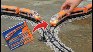 HIGH SPEED NAV BHARAT ELECTRIC SAFFRON EXPRESS TRAIN SET UNBOXING | VANDE BHARAT BULLET TRAIN SET 