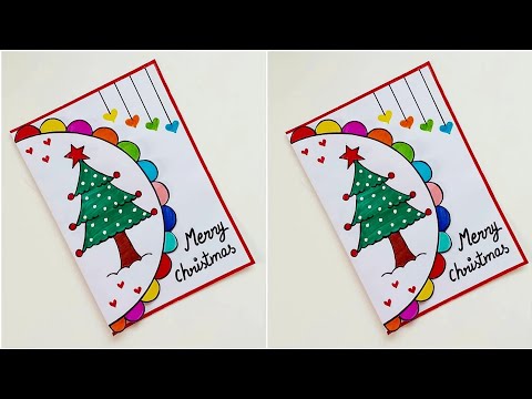 DIY How to make white paper Christmas 🎄 Card |Handmade Merry christmas Greeting card idea 2024