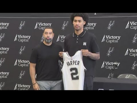 Spurs introduce their newest draft picks Dylan Harper and Carter Bryant to San Antonio