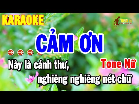 Karaoke Cảm Ơn Tone Nữ Nhạc Sống Hay Dễ Hát 2025 | Thanh Hải