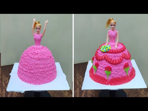 Barbie Doll Cake | Beautiful Girl Birthday Doll Cake Design | Strwaberry Doll Cake