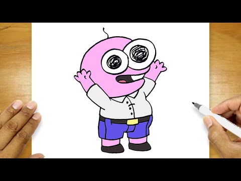 How To Draw A Cartoon Character For Beginners | Pim Smiling Friends Drawing