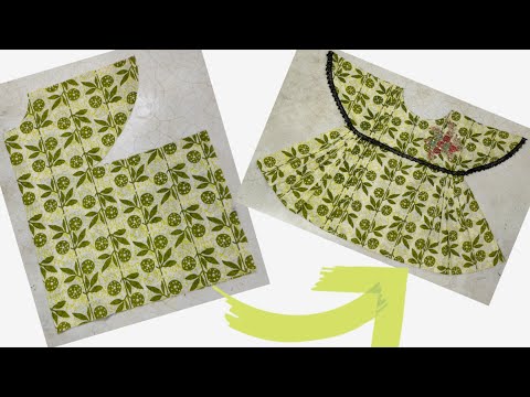 2- 3 Year's Old Unique Baby Frock Cutting and Stitching / Designer Frock Design for Kids