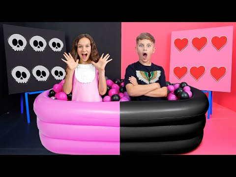 Girl vs Boy 👧👦 Pink vs Black Challenge