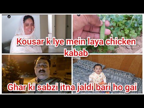 kousar k lye mein laya chicken kabab/Ghar ki sabzi itna jaldi bari ho gai dobara/mustafa sajid vlogs