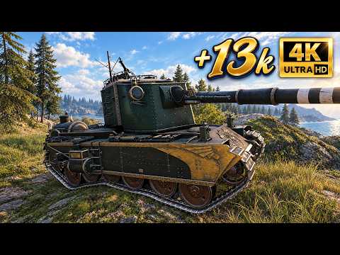 FV4005  Huge damage game on Karelia   World of Tanks