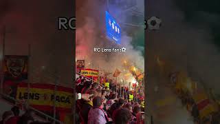 Pyro fans RC Lens🟡🔴#fotbal #slavia #ska #ligamistru #championsleague #fans #lens #pyro #utras