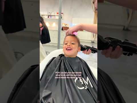 His reaction 😭 I had no idea he felt that way. #kidsfirsthaircut #emotionalmoment #moms #boymom