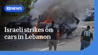 YouTube video thumbnail: Israel Launches Strikes on Cars in Lebanon Despite Ceasefire