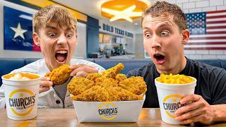 Two Brits try Church's chicken for the first time!