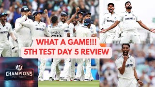 Historic Win for India at OVAL - Bowlers Steal a Thriller | #indvsseng | #shubmangill | #benstokes