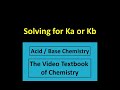 Acid-Base Equilibrium Calculations