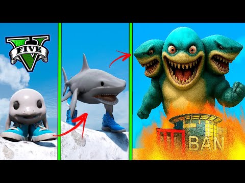 ATUALIZEI o BEBÊ TRALALERO TRALALA até o GIGANTE TRALALERO de 3 CABEÇAS no GTA 5 !