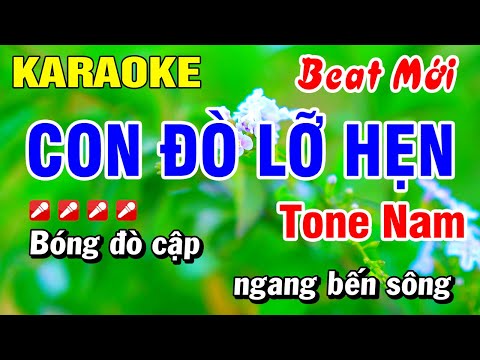 Karaokae Con đò Lỡ Hẹn Tone NAM Beat Mới Nhạc Sống | Hoài Phong Organ