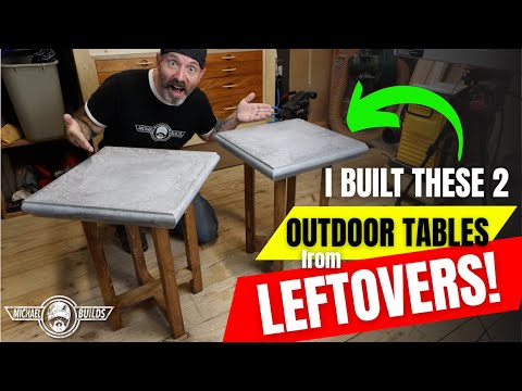 I built these 2 Outdoor Tables using LEFTOVERS!