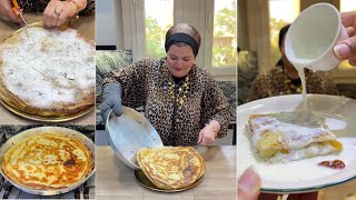 حتى بواقي العيد كلتها 😂 رقاق بالسكر و اللبن (رقاق ناشف و طري)
