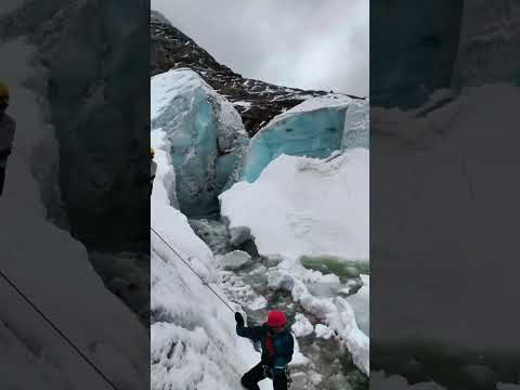 Glacier collapse! Follow for more #climbing