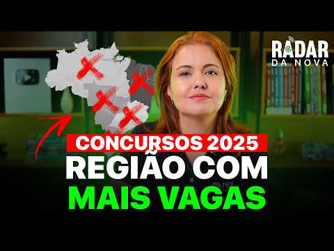 CONCURSOS FEDERAIS ABERTOS E PREVISTOS E REGIÃO COM MAIS VAGAS EM 2025