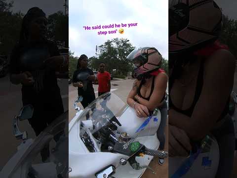 I was Speechless 😅 #pinkhairbikerchick