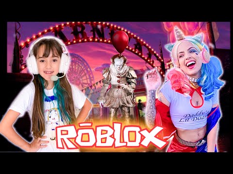 BELINHA E ARLEQUINA ENTRARAM NO PARQUE DO IT A COISA NO ROBLOX