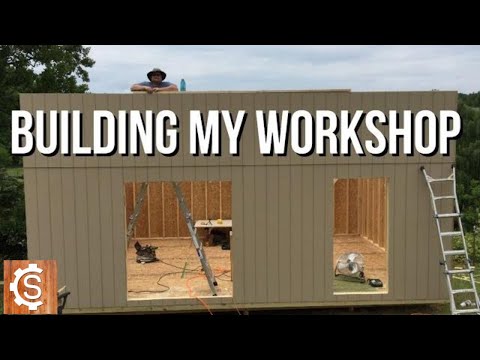 Building my Workshop (FULL BUILD, 1 HR) | Woodworking | DIY | How to | Shop Build