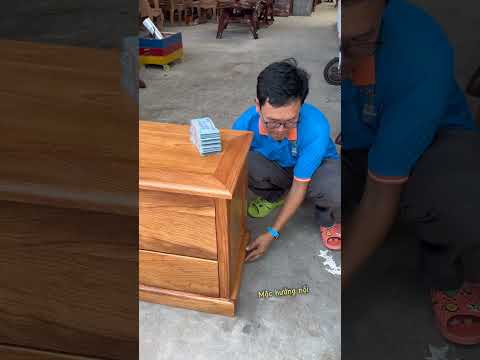 DIY wooden furniture - Surprising hidden compartment on the side of the wooden cabinet #viral #diy