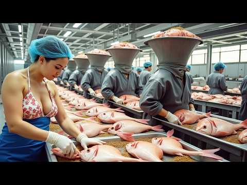 100 Tons of Giant Fish in One Pull – Fishermen Pull a Sea of ​​Hairtail and Black Cod in a Giant Net