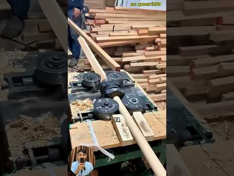 mesin unik pembuat kayu bulat!