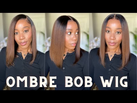 UNDER $100! UPGRADED Beginner OMBRÉ YAKI Wig | NO GLUE Pre-Cut Bleached Knots | Nadula Hair