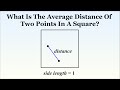 Average Distance and Integral Calculations
