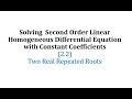 Differential Equations: Characteristic Equations