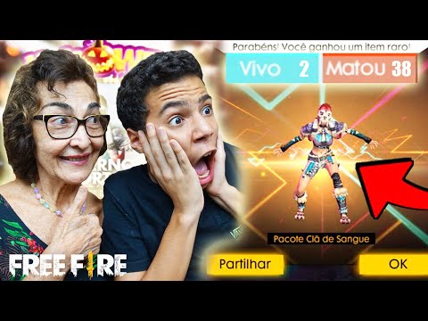 MINHA VÓ GASTOU 10000 DIAMANTES E GANHOU A NOVA MULHER DO INVERNO MORTAL NO FREE FIRE!!! (INCRÍVEL!)