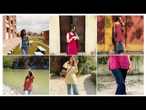 Short kurthi designs desi look short kurthi with jeans#desilook#shortkurti #college look#officewear