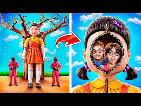 Superhelden Spelen Squid Game Camouflage: Extreme Verstoppertje Uitdaging!