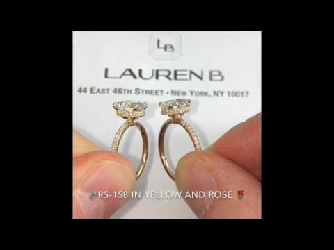 Oval Diamond Pave Rings: Rose vs Yellow