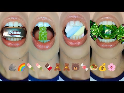 🍫 ASMR Eating Sounds: Marshmallow, Chocolate, Gummy Bears 🍬 | No Talking, Emoji Food 🎧