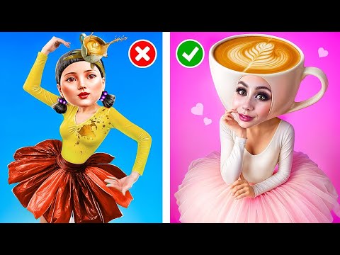 De boneca de Round 6 a bailarina Cappuccina! Transformação maluca na prisão!
