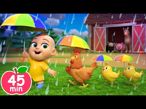 Rain Rain Go Away | Animal Songs | Newborn Baby Songs & Nursery Rhymes