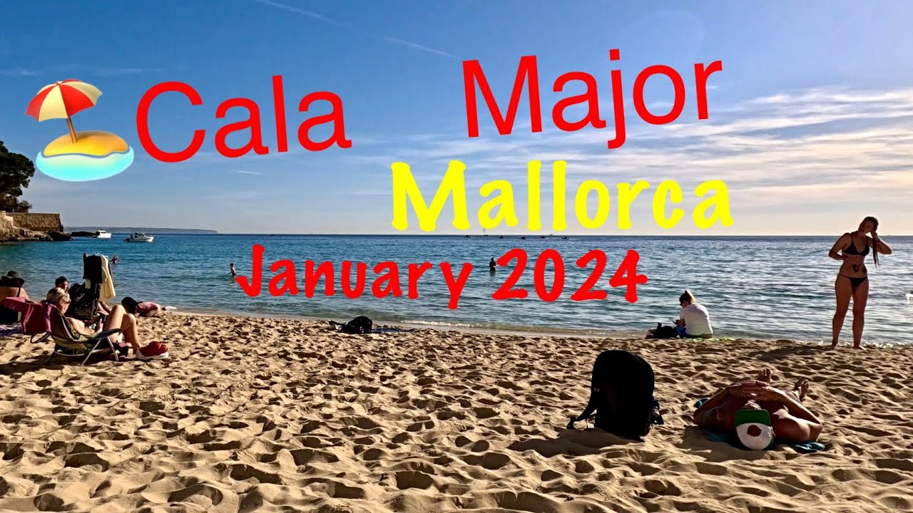 Beach walk Cala Major Mallorca 🚶🏻‍♀️January 2024📷4K60