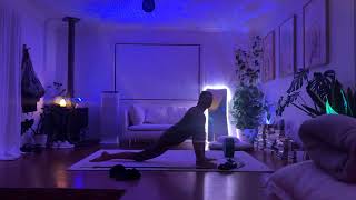 10mins arms and gentle stretching (light movement to connect within)