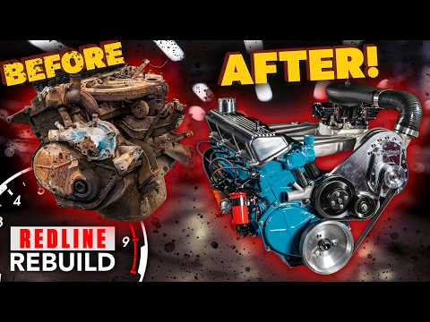 Super crusty to SuperCHARGED! Dodge Slant Six engine build time-lapse | Redline Rebuild