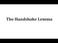 Understanding the Handshake Lemma