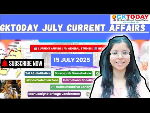 GKToday Current Affairs 🎯 15 July, 2025 | Stactic GK | Daily Revision