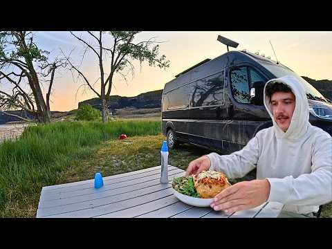 SOLO Van Camping in a Canyon | Made Spaghetti Bread Bowls