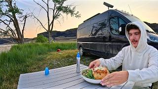 SOLO Van Camping in a Canyon | Made Spaghetti Bread Bowls